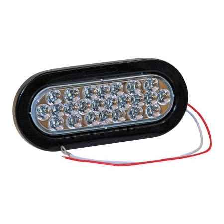Buyers Products 6 Inch Clear Oval Backup Light Kit with 24 LEDs (PL-2 Connection, Includes Grommet and Plug) 5626324